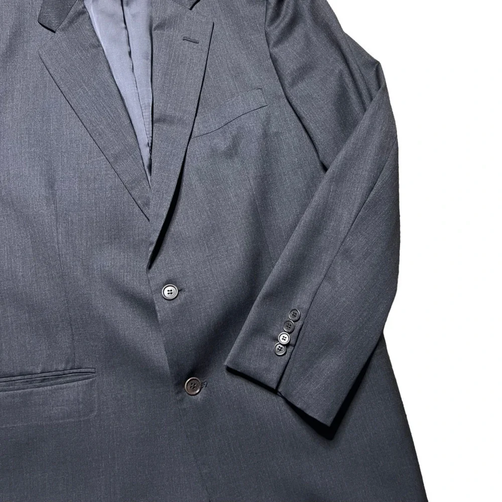 Brooks Brothers 1818 Madison Fit Mens Gray Wool Jacket Lined Size 43L Long